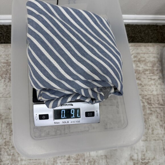 prAna Dress Womens Medium Blue White Chevron A-Line Swing Rope Strap Summer - Picture 7 of 7